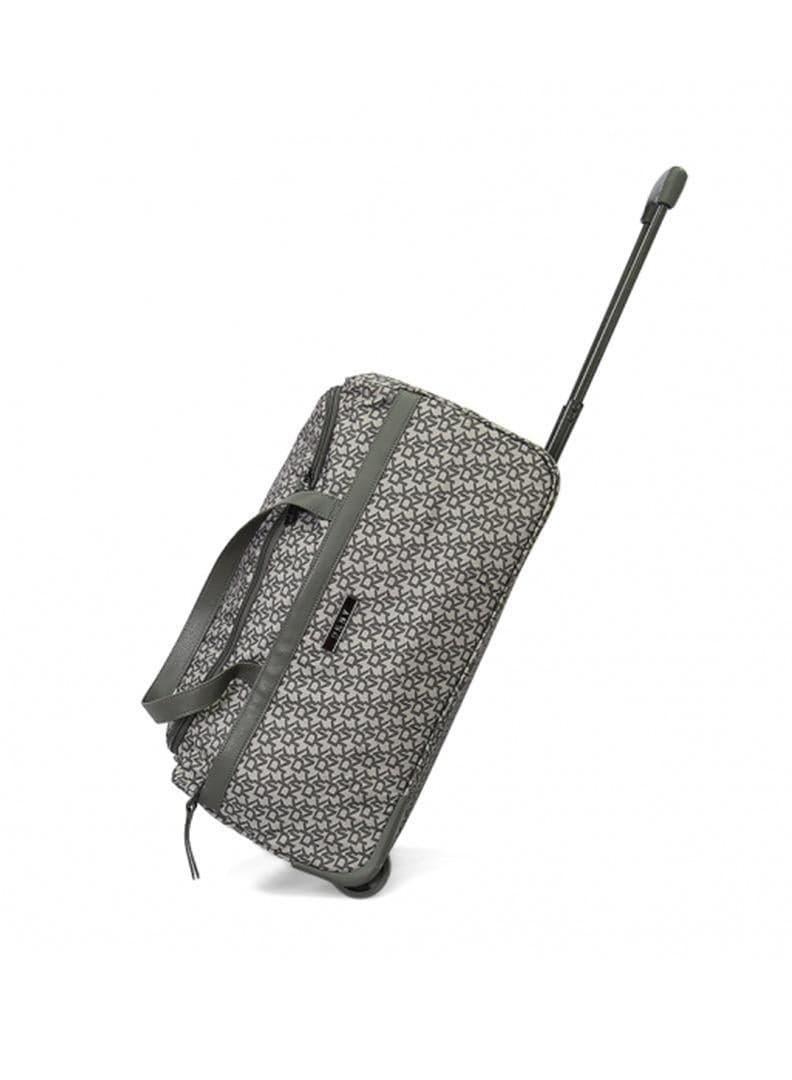 DKNY Grey Monogram Wheeled Duffle Bag - Image 1