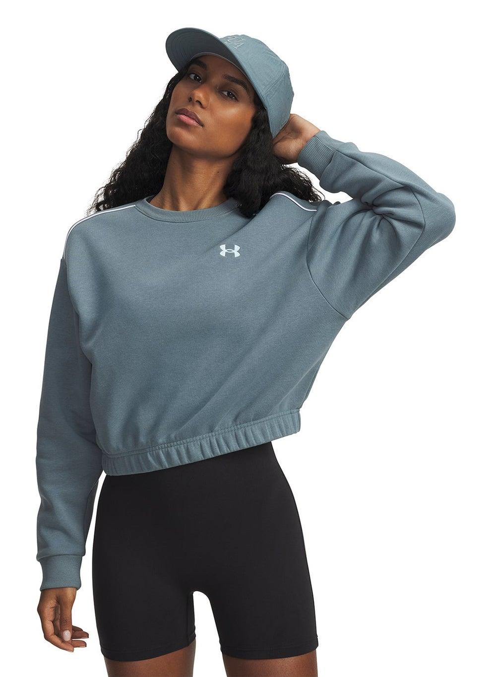 Under Armour Rival Fleece Piped Crewneck Sweatshirt for Women - Image 1