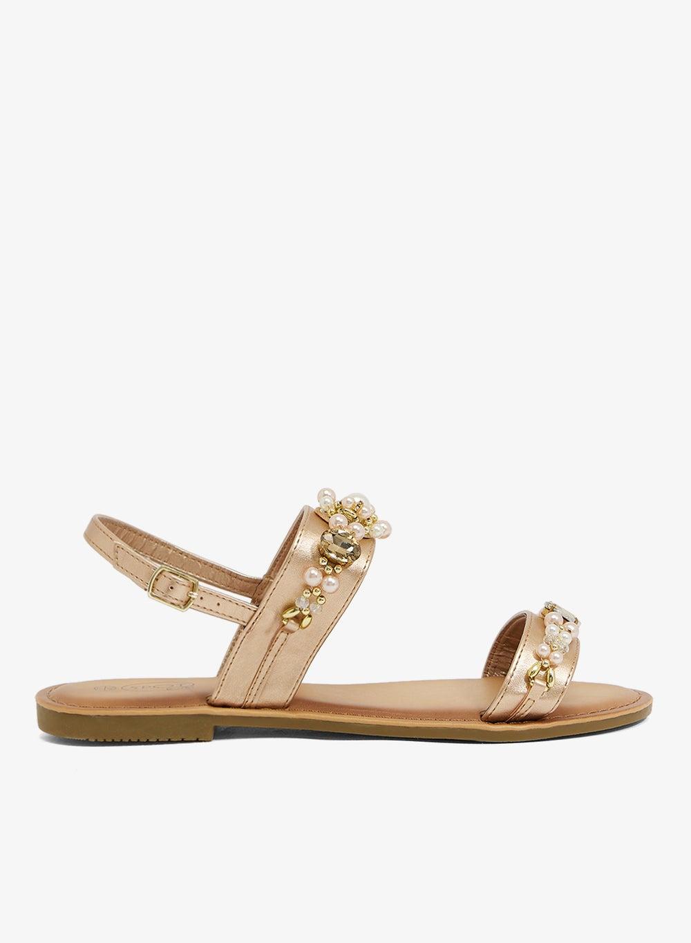 Embellished Flat Sandals for Women - Image 1