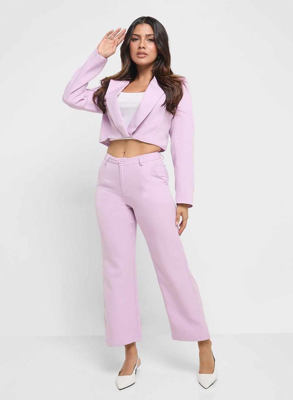 Cropped Blazer and Pant Set - Image 1