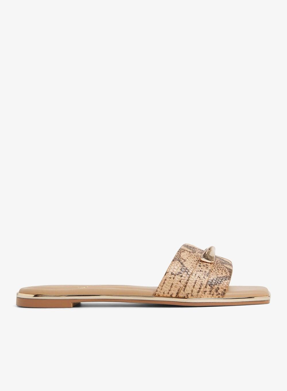 Darlina-In Brown Flat Sandals for Women - Image 1
