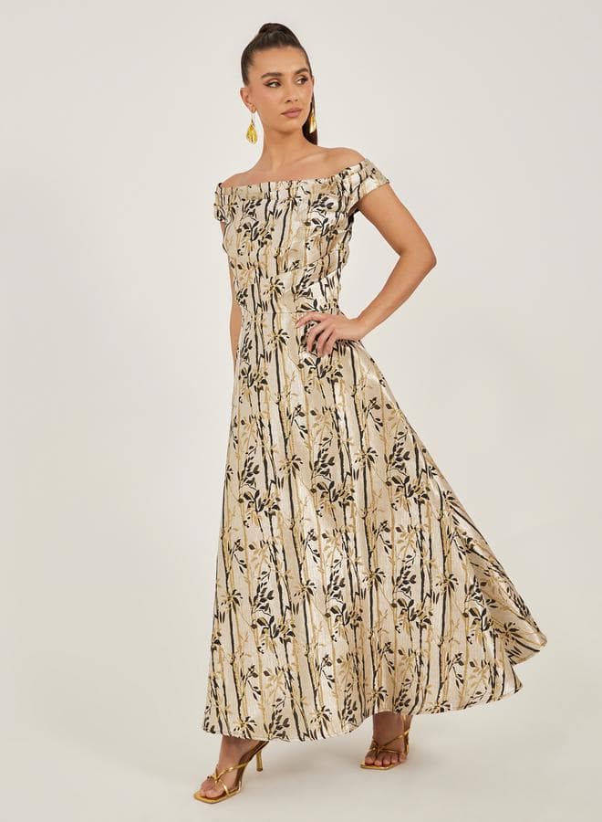 Styli Print Sleeveless A-Line Maxi Dress - Image 1