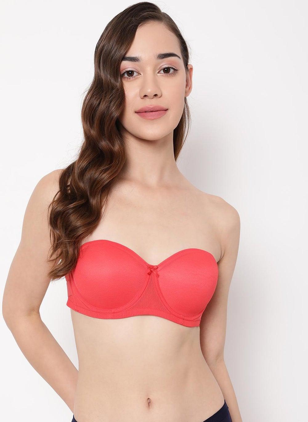 Clovia Invisi Red Strapless Full Coverage Padded Bra - Image 1