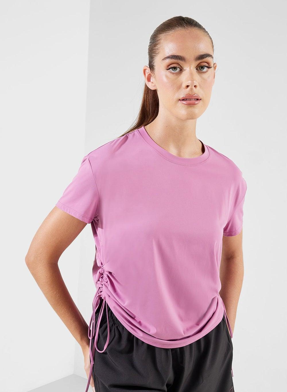 Relaxed Fit Ruched Performance T-Shirt - Image 1