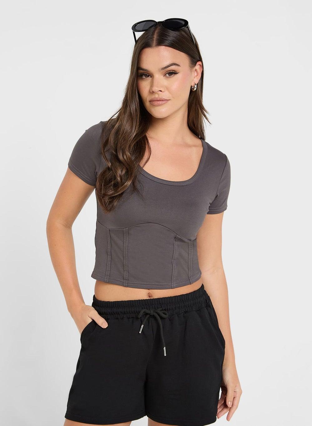 Fitted Corset Bodice Crop Top - Image 1