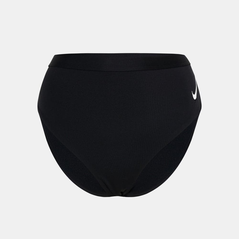 Women's High-Waist Cheeky Swim Bottom with Logo Details - Image 1