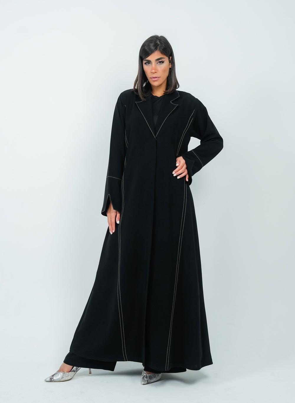 Elegant Embroidered Blazer Abaya - Image 1