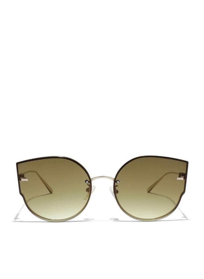 ON POINT Women Brown Sunglasses with Japanese Gold Frame - Image 1