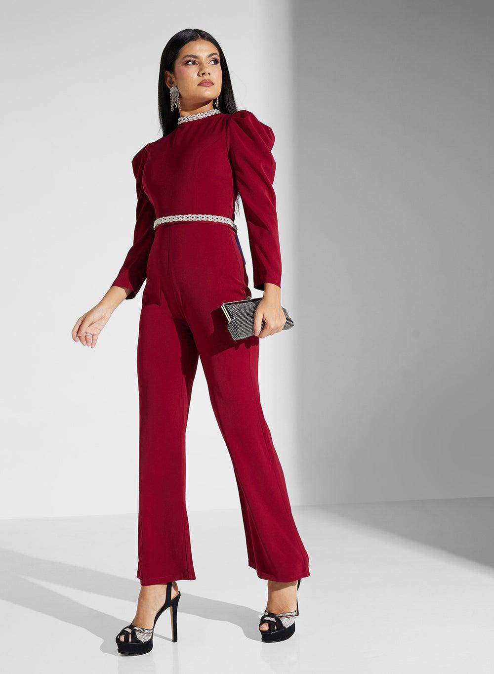 Pleated Shoulder Jumpsuit - Image 1