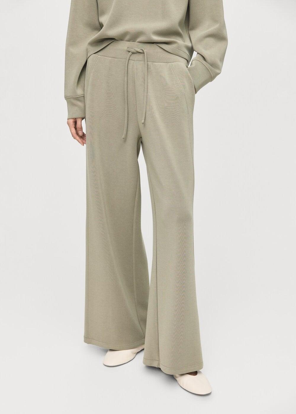 Stretch Drawstring Jogger Trousers with Mid-Rise Fit - Image 1