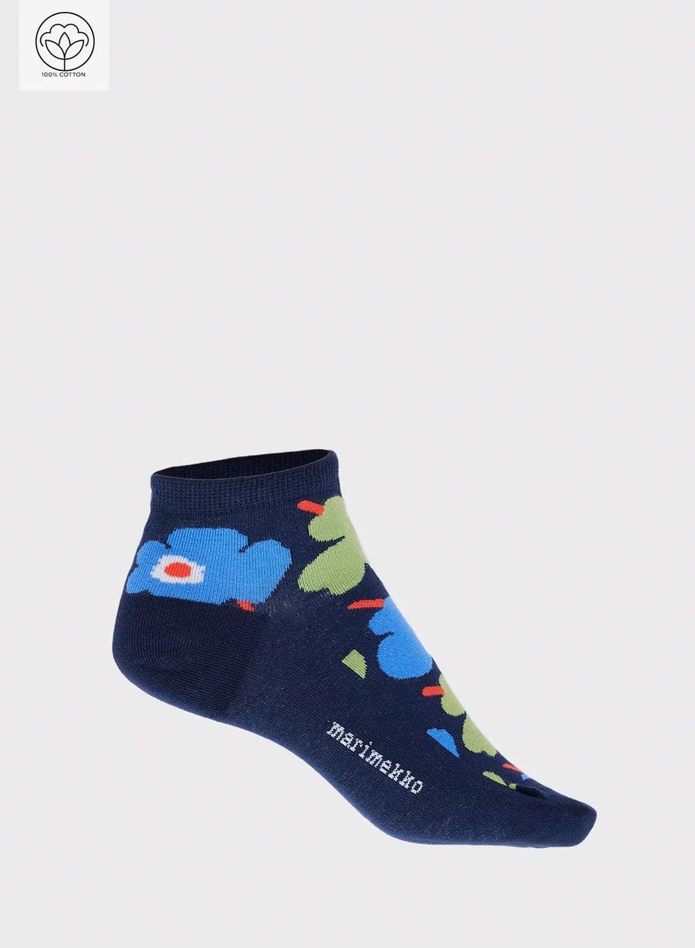 Cotton Floral Ankle Socks - Image 1