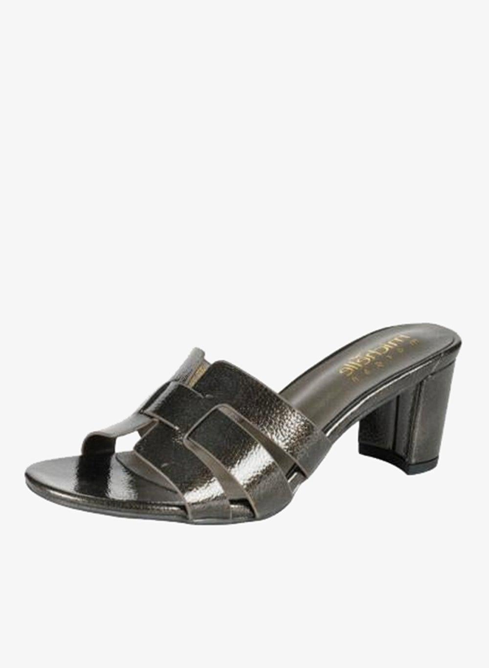 092-3039 Michelle Morgan Pewter Block Heel Sandals - Image 1
