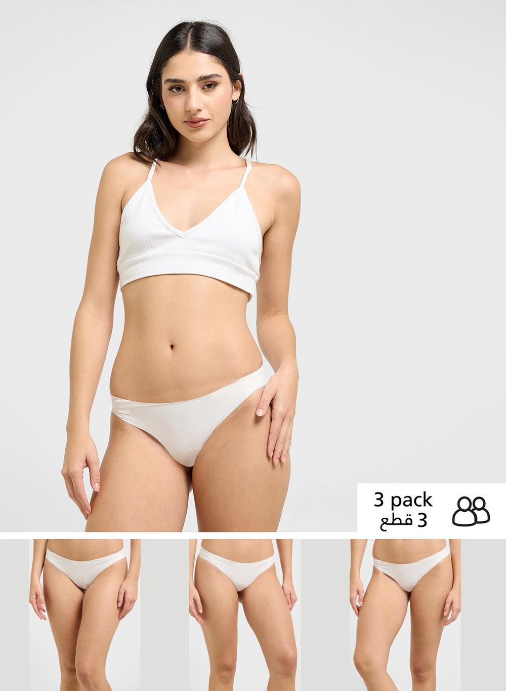 3 Pack Seamless Hipster Briefs - Image 1