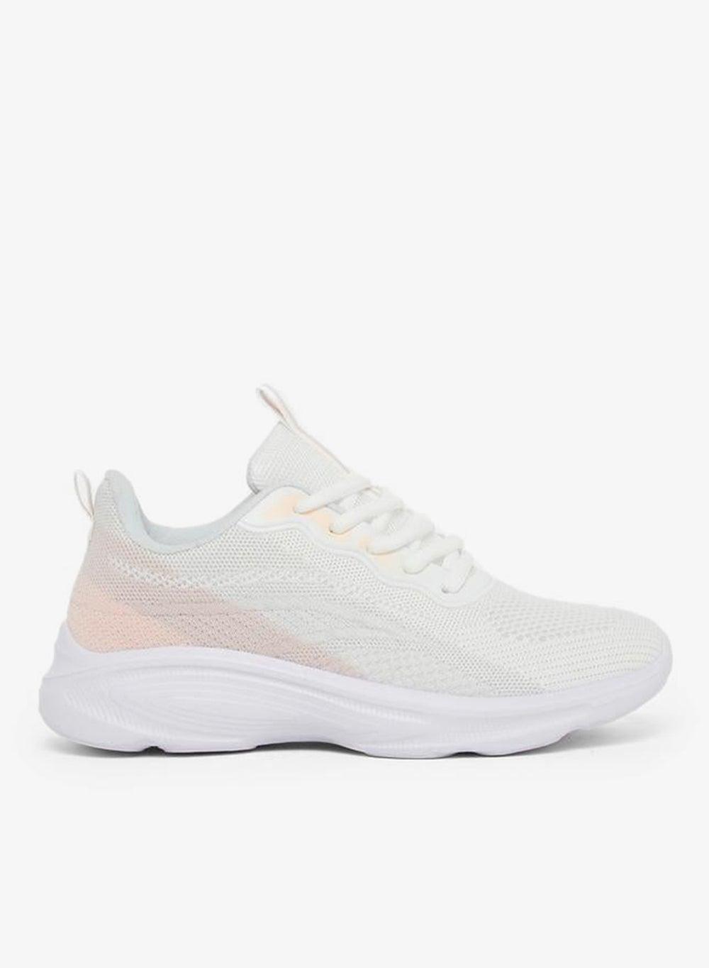 Textured Mesh Lace Up Low Top Sneakers - Image 1