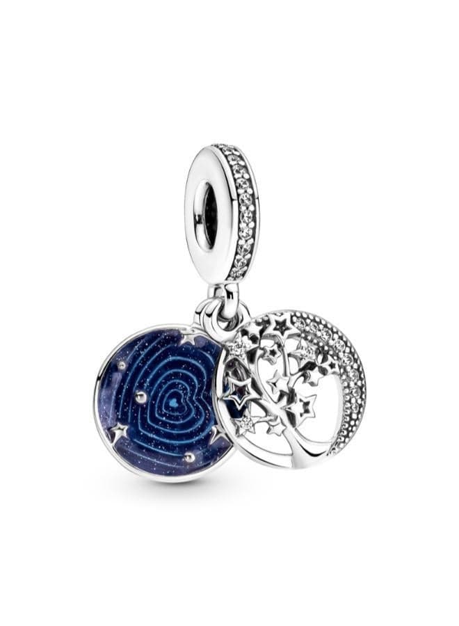 Double Dangle Tree & Galaxy Moon Charm - Image 1