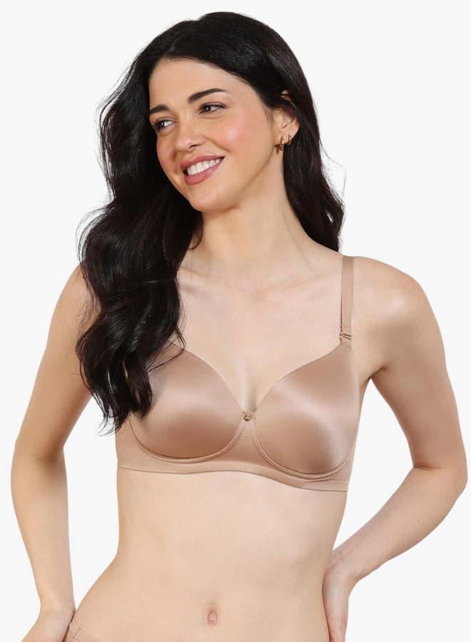 Zivame Padded Bra with Hook and Eye Closure - Image 1