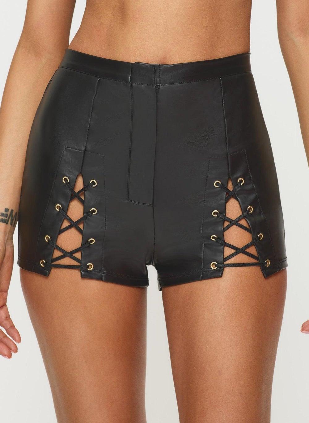Ann Summers Limelight Lover PU Lace-Up Short - Image 1
