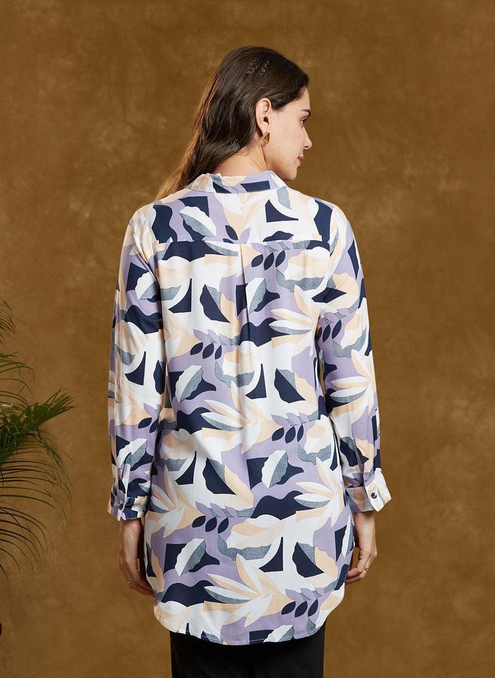 Women's Rayon Maternity & Nursing Button-Down Shirt - Image 1