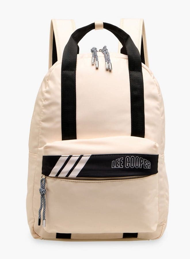 Colourblock Backpack with Zip Closure, Adjustable Straps, 13x30x40 cm - Image 1