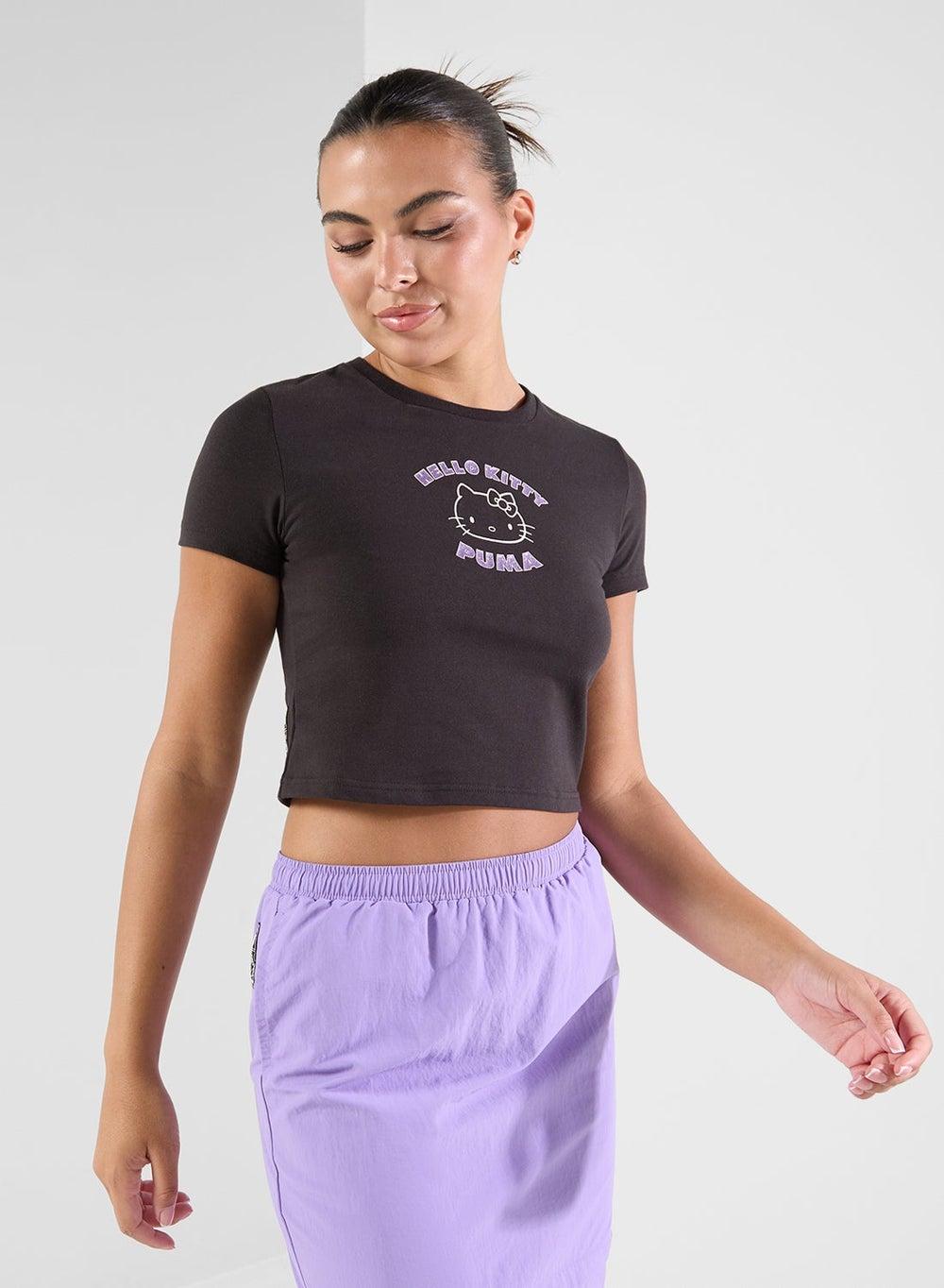 PUMA x HELLO KITTY Graphic Cropped Baby T-Shirt - Image 1