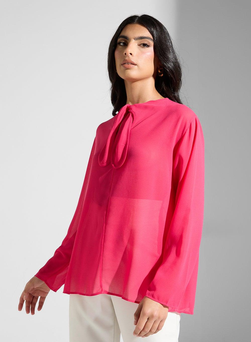 Long Sleeve Modest Blouse for Women - Image 1