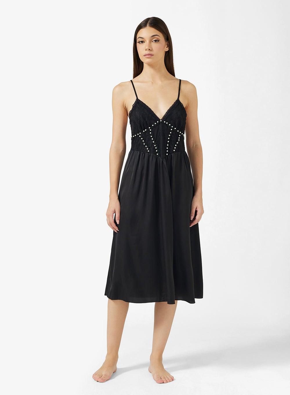 Night Dress With Corset Detail - Image 1