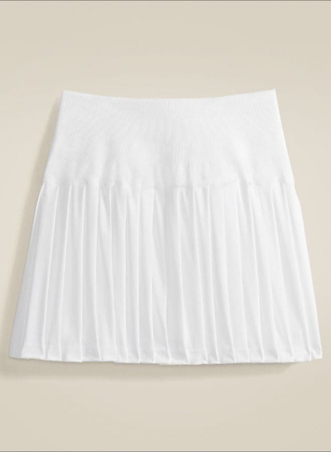 Midtown Tennis Skirt with Pleated Overlay - Image 1