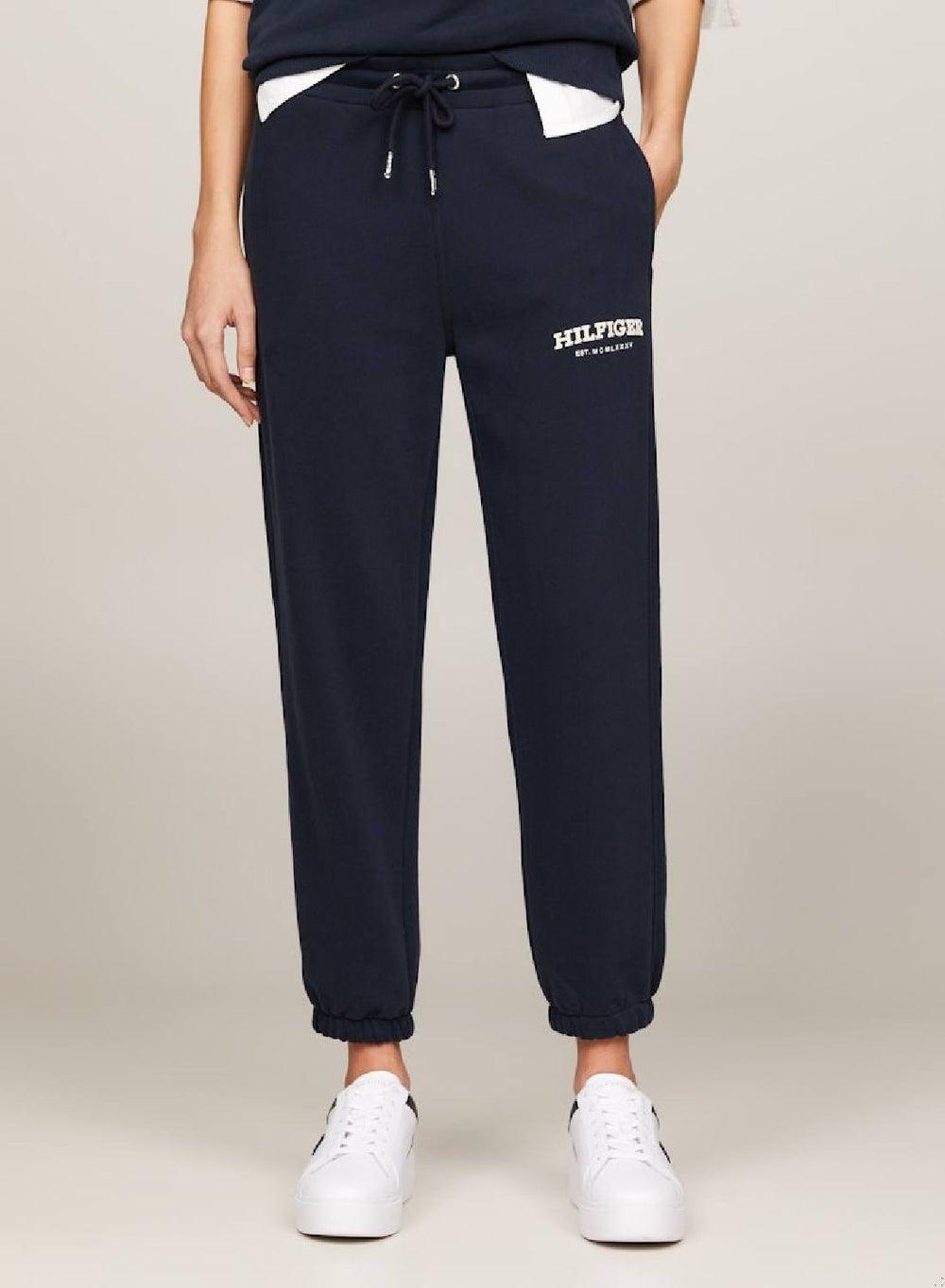 Hilfiger Monotype Flocked Logo Relaxed Joggers - Image 1