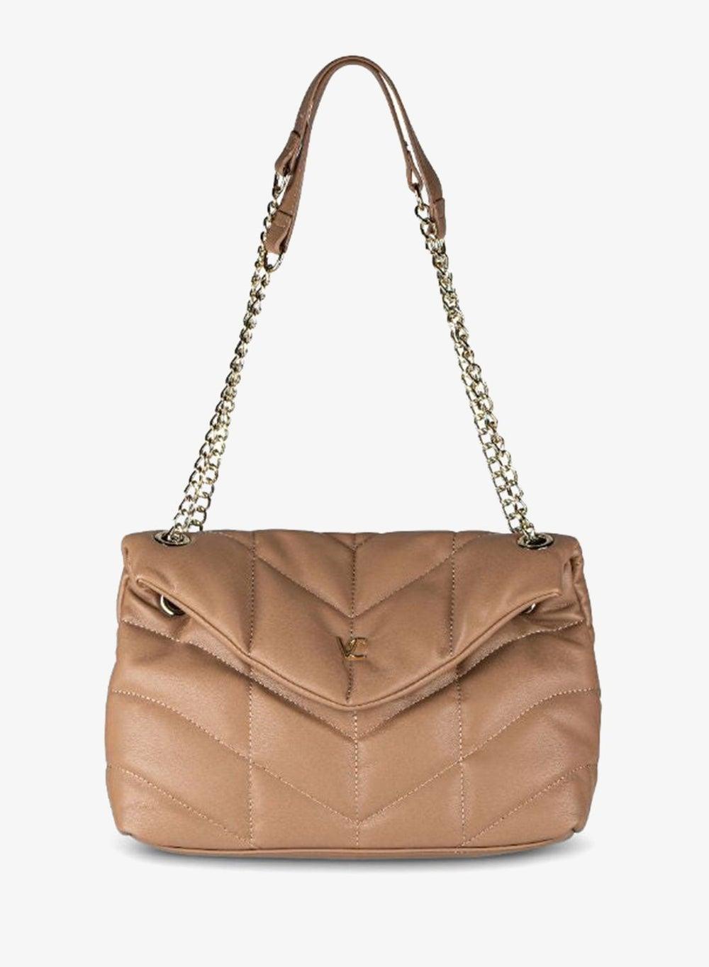 Women Quilted Shoulder Bag with Chain - Image 1