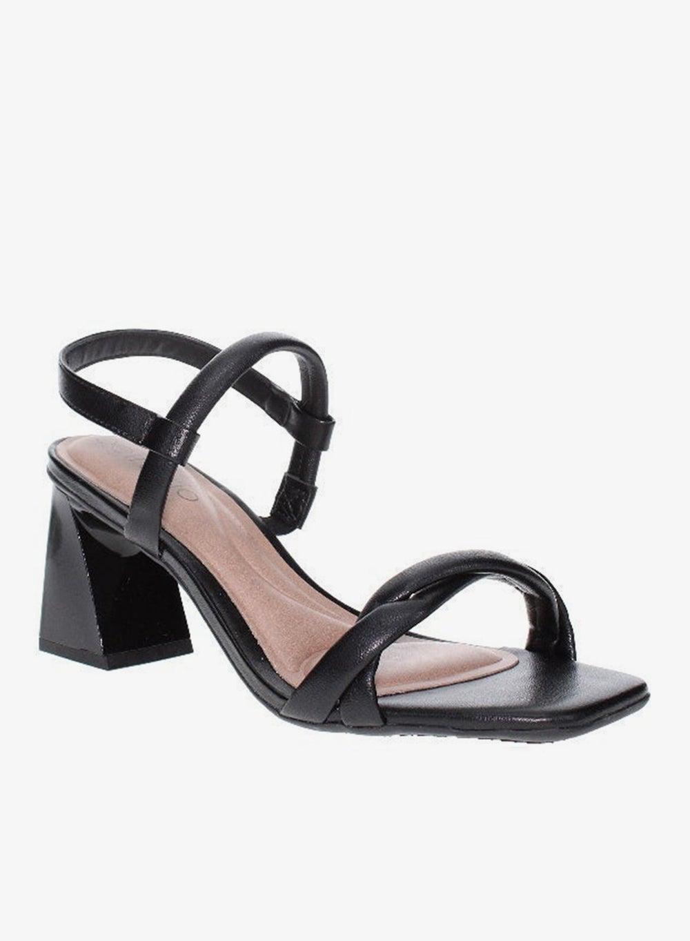 Beira Rio Black Back Strap Sandals Made in Brazil - Image 1