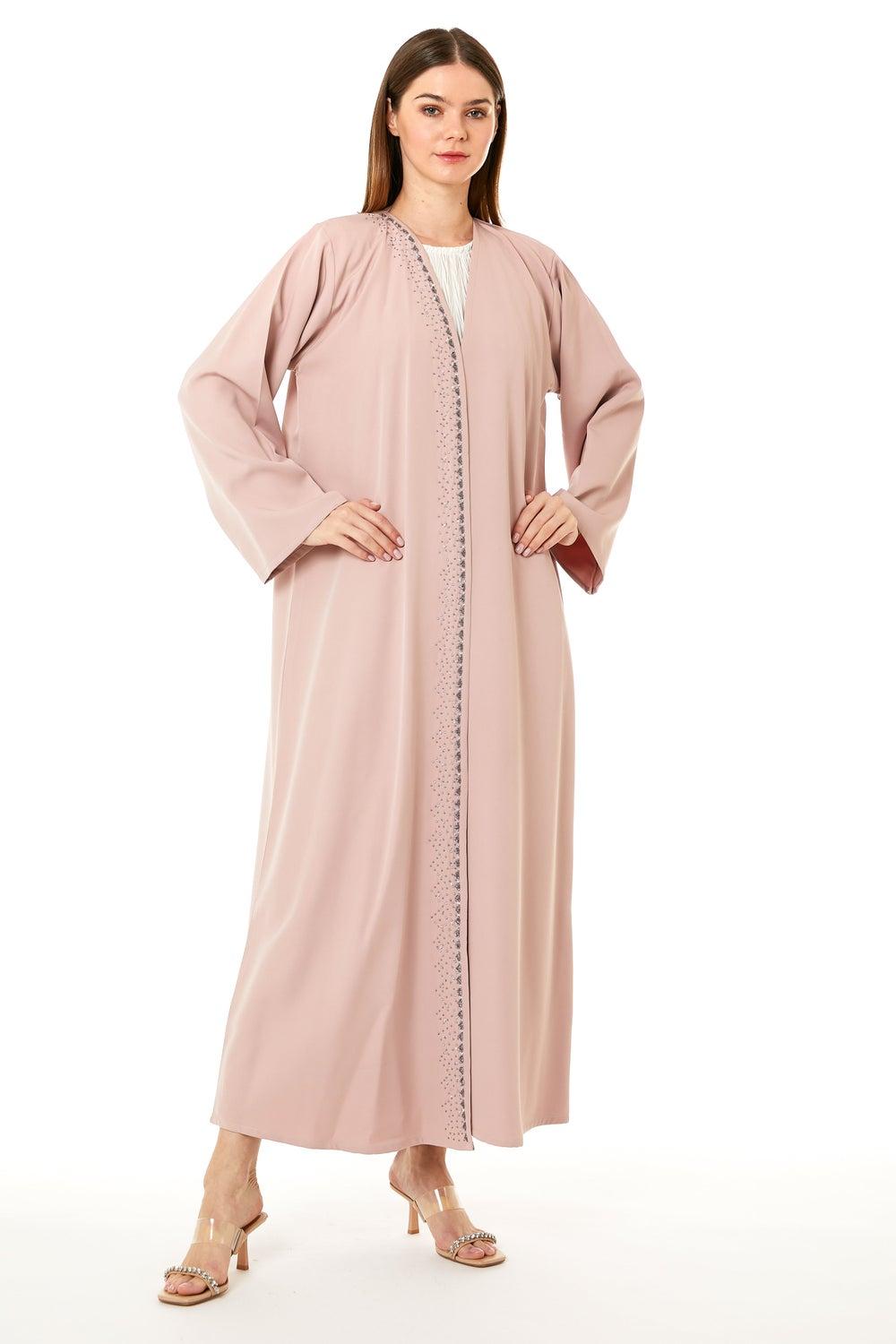 Embellished Flared Sleeve Abaya - Image 1