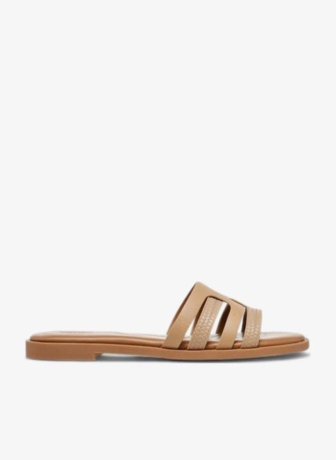 Flora Bella Textured Slip-On Flat Sandals for Women - Image 1