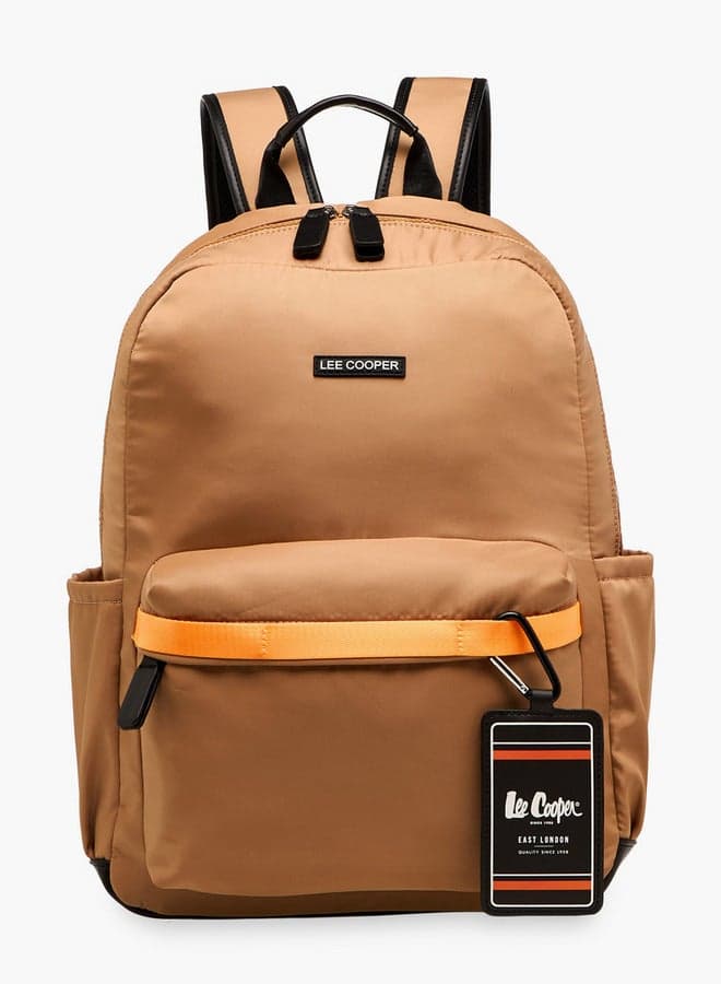 Colourblock Backpack 13x30x41 cm with Zip Closure - Image 1