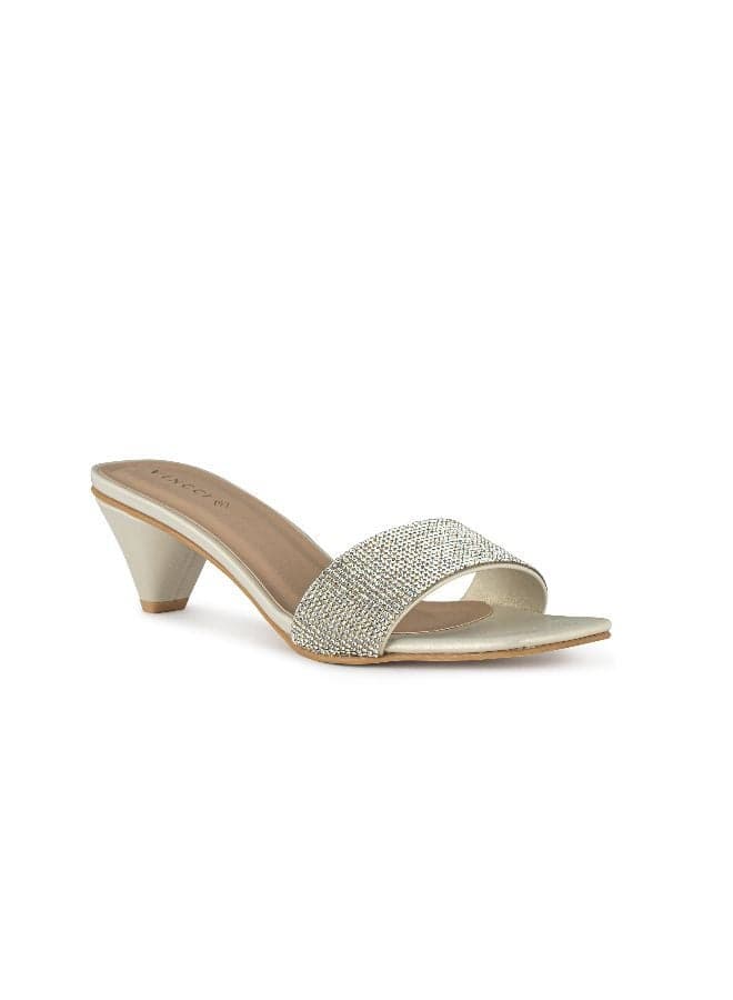 One Strap Mid Heel Sandals - Image 1
