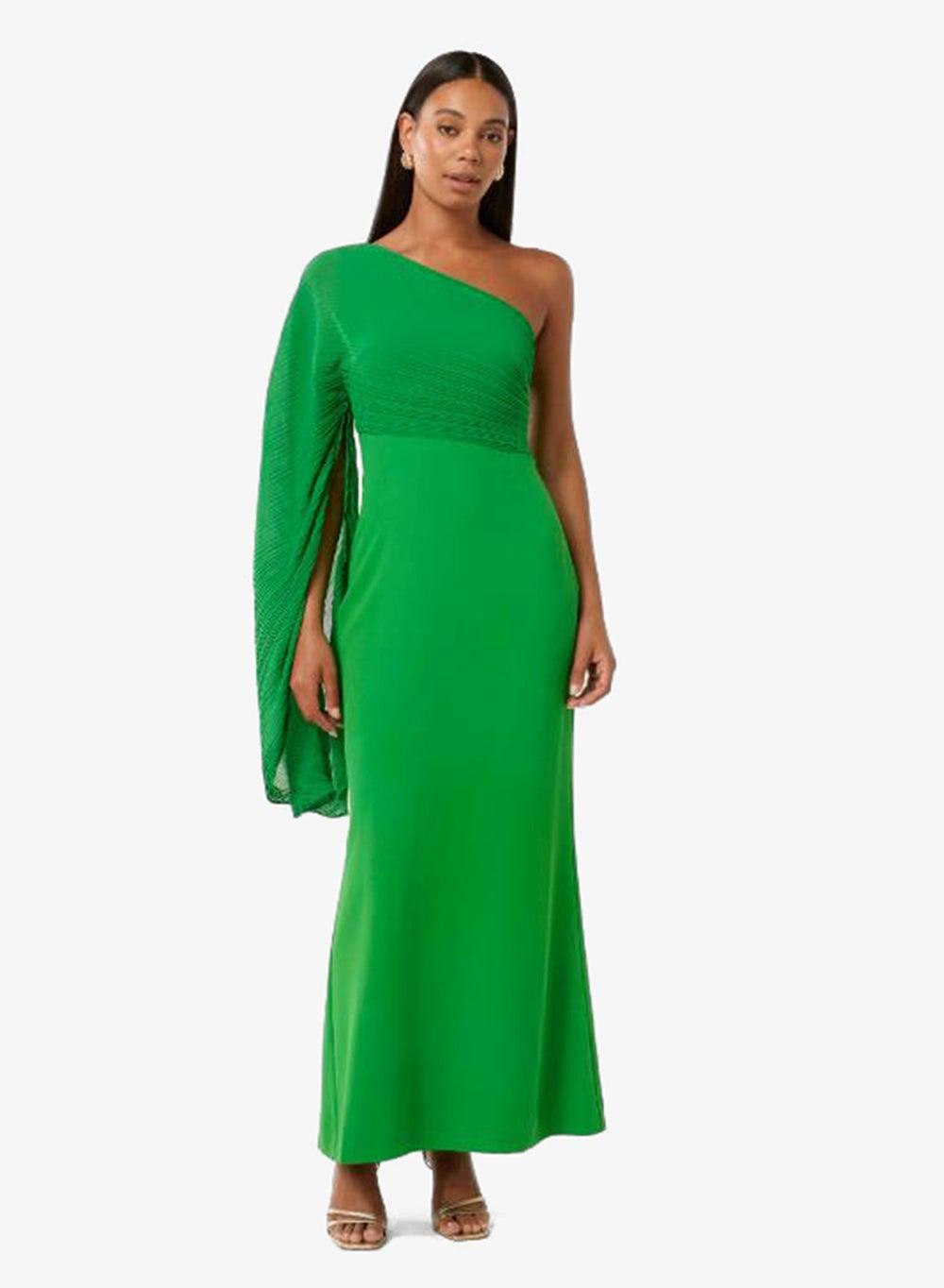 Milly Pleated One-Shoulder Maxi Dress - Image 1