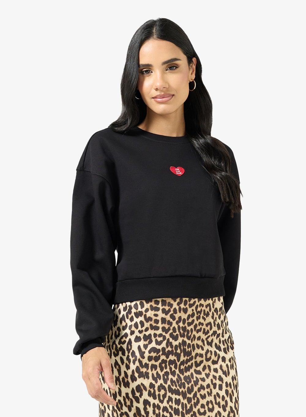Crew Neck Sweatshirt in Soft Cotton Blend - Image 1