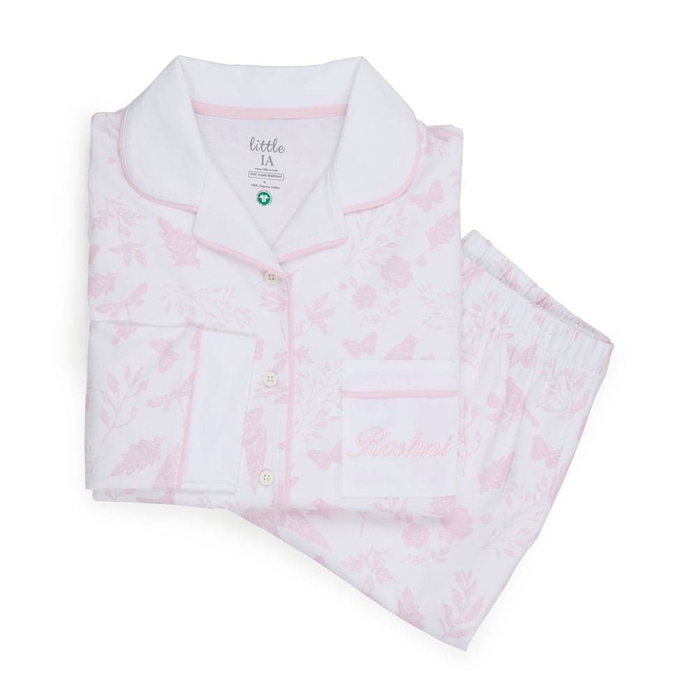 Birdsong Mummy Pink Organic Cotton Pyjama Set - Image 1