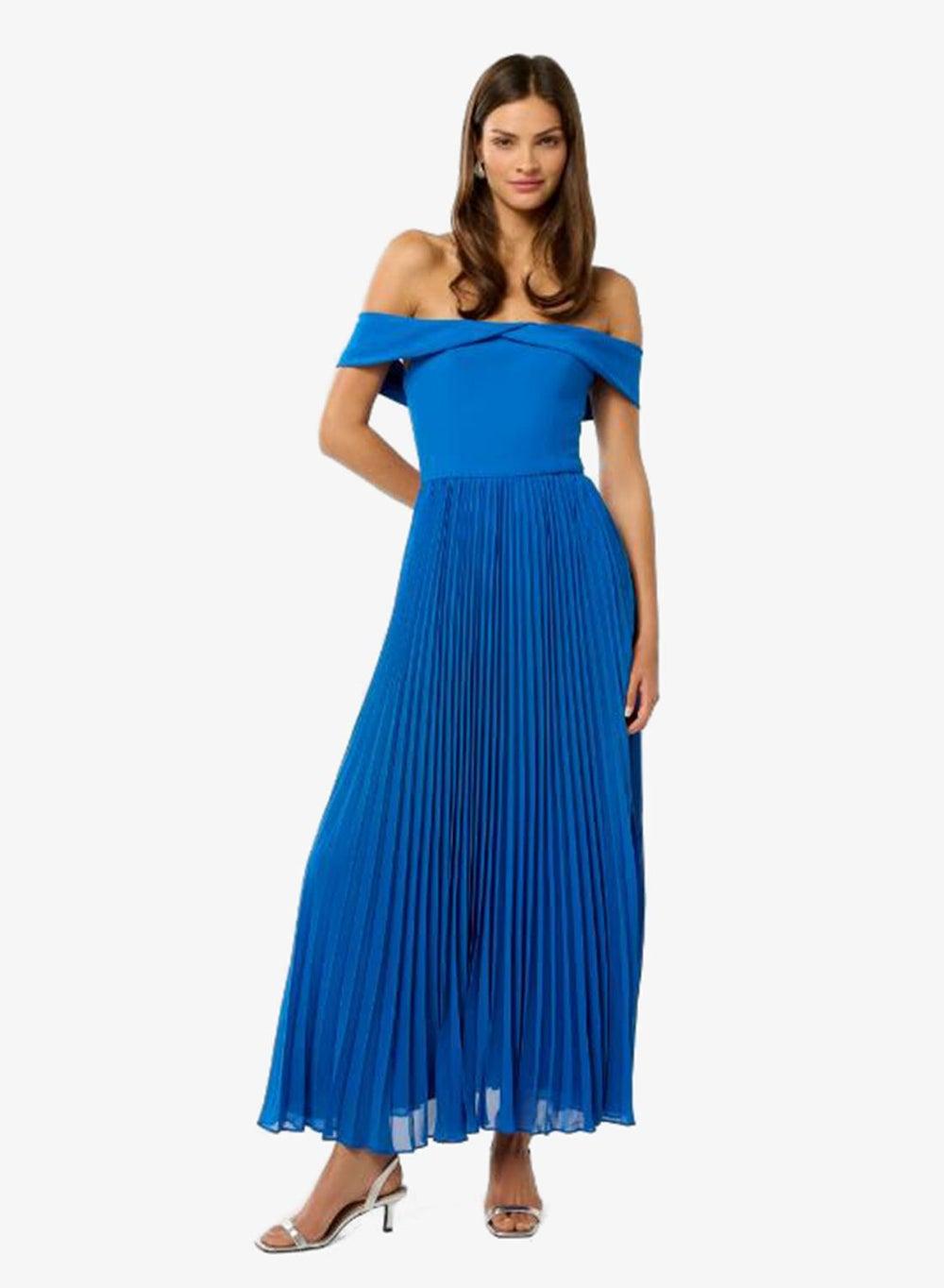 Louise Off-Shoulder Pleated Maxi Dress - Image 1