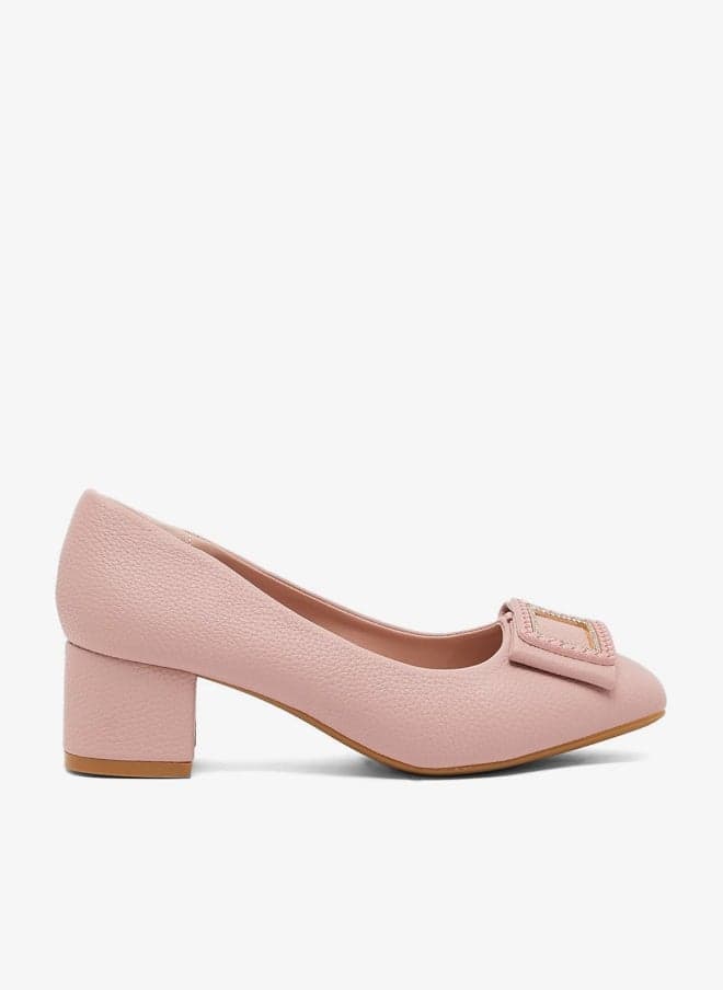 Low Block Heeled Pump - Image 1