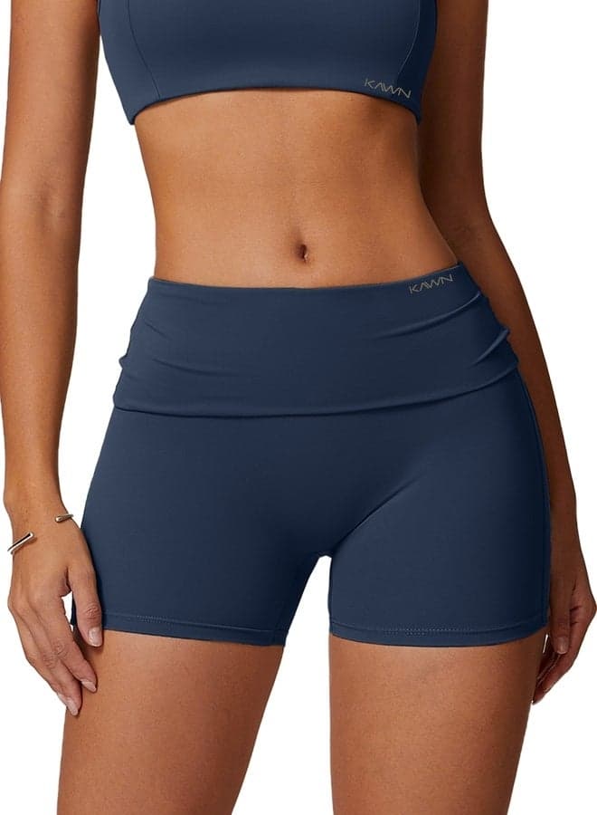 Women's Mid Waist Yoga Shorts for Workout and Daily Wear - Image 1