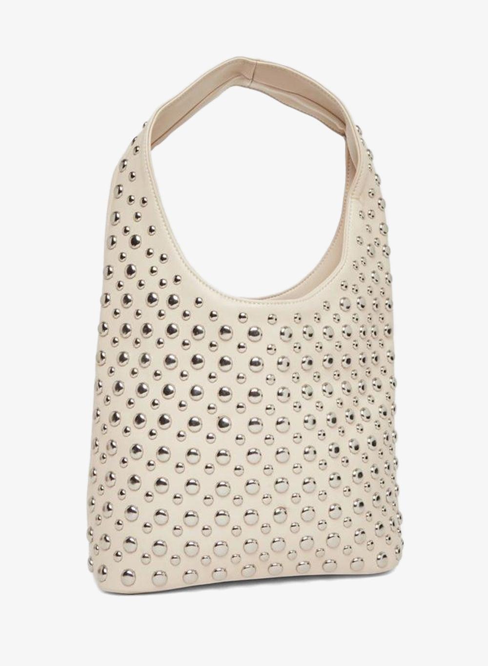 Styli Studded Hobo Bag with Snap Closure - Image 1