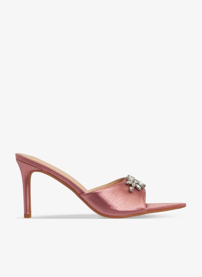 Silver Detail Embellished High Heel Pumps - Image 1