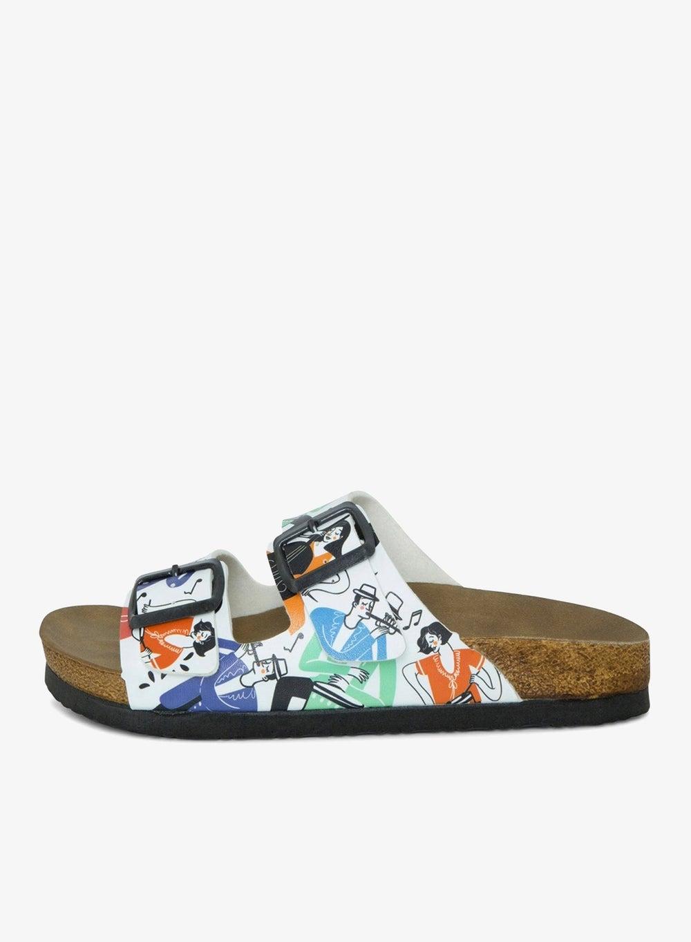 The Musicians Women’s Slides in Synthetic Leather - Image 1