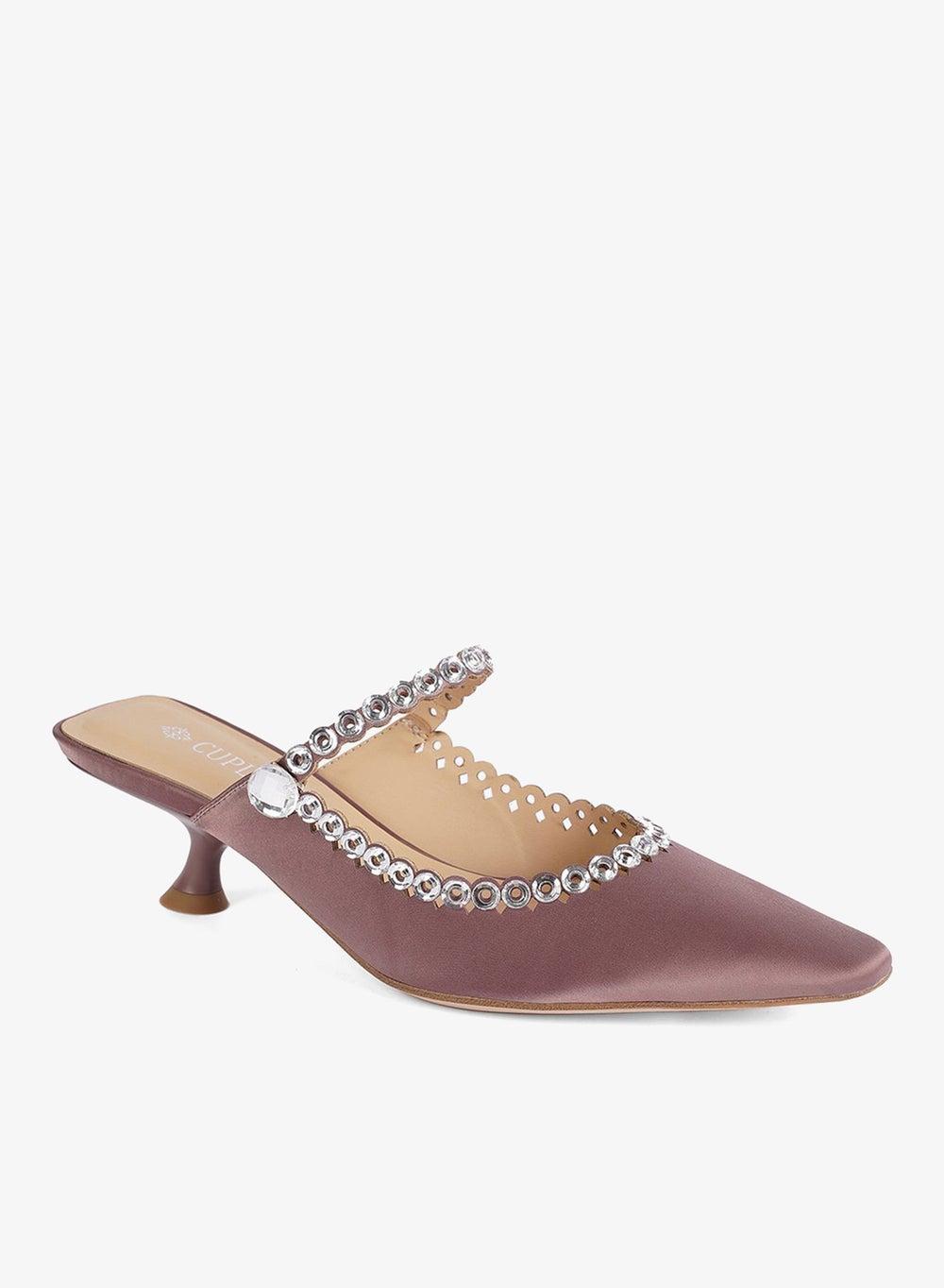 Ladies Embellished Slip-On Mules - Image 1