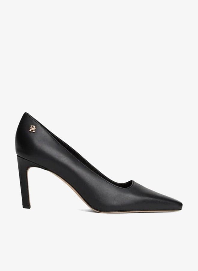 Logo Leather Pump Slanted Heel - Image 1