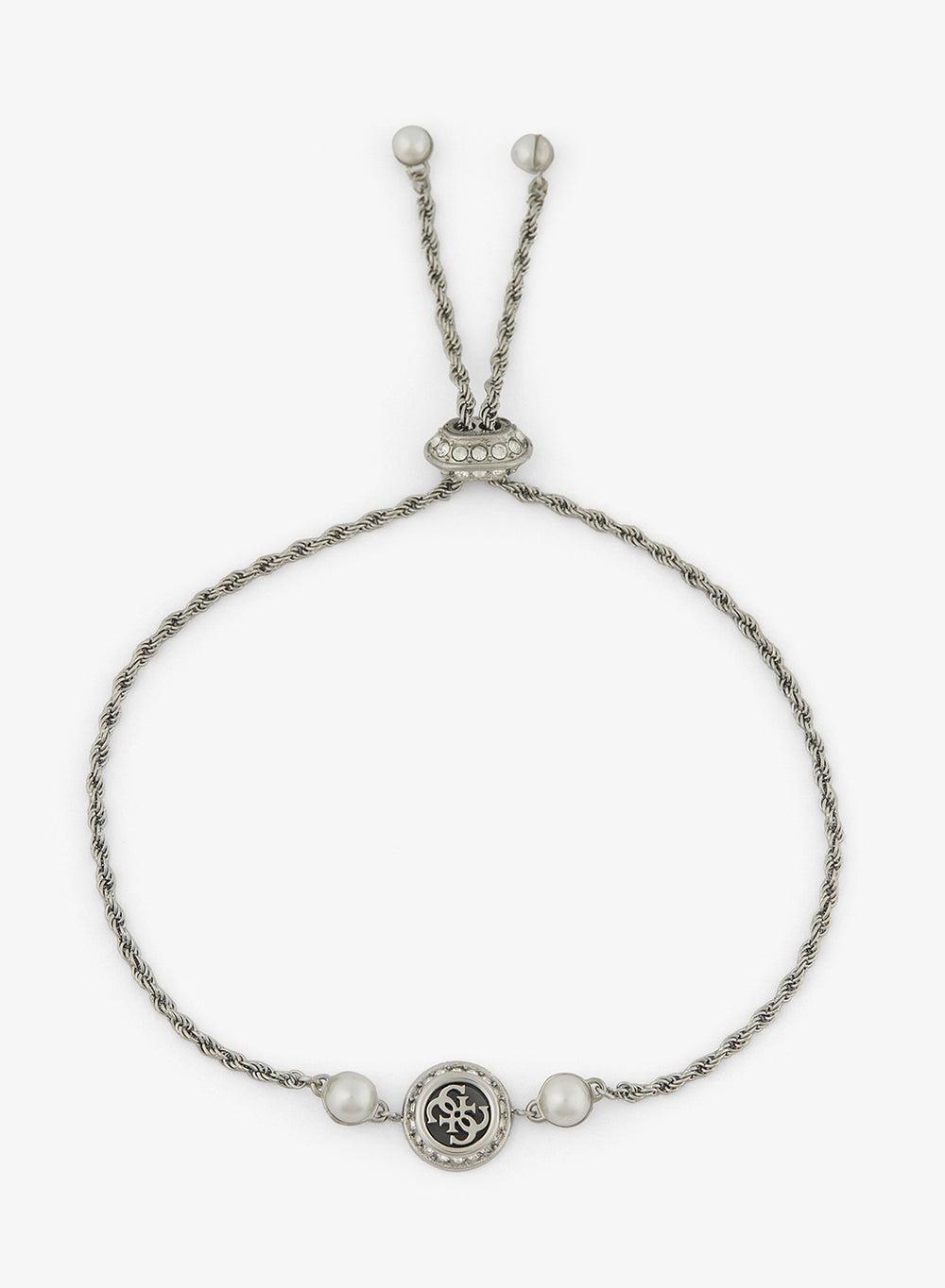 Logo Tiny Pearl Drawstring Chain Bracelet - Image 1