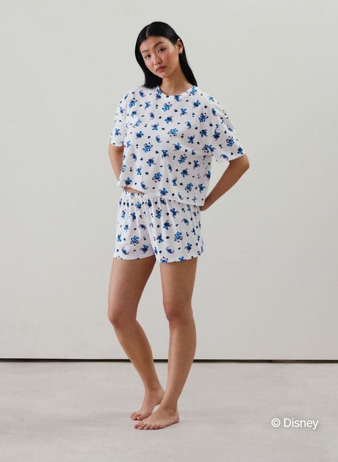 Stitch T-Shirt and Shorts Set for Women - Image 1