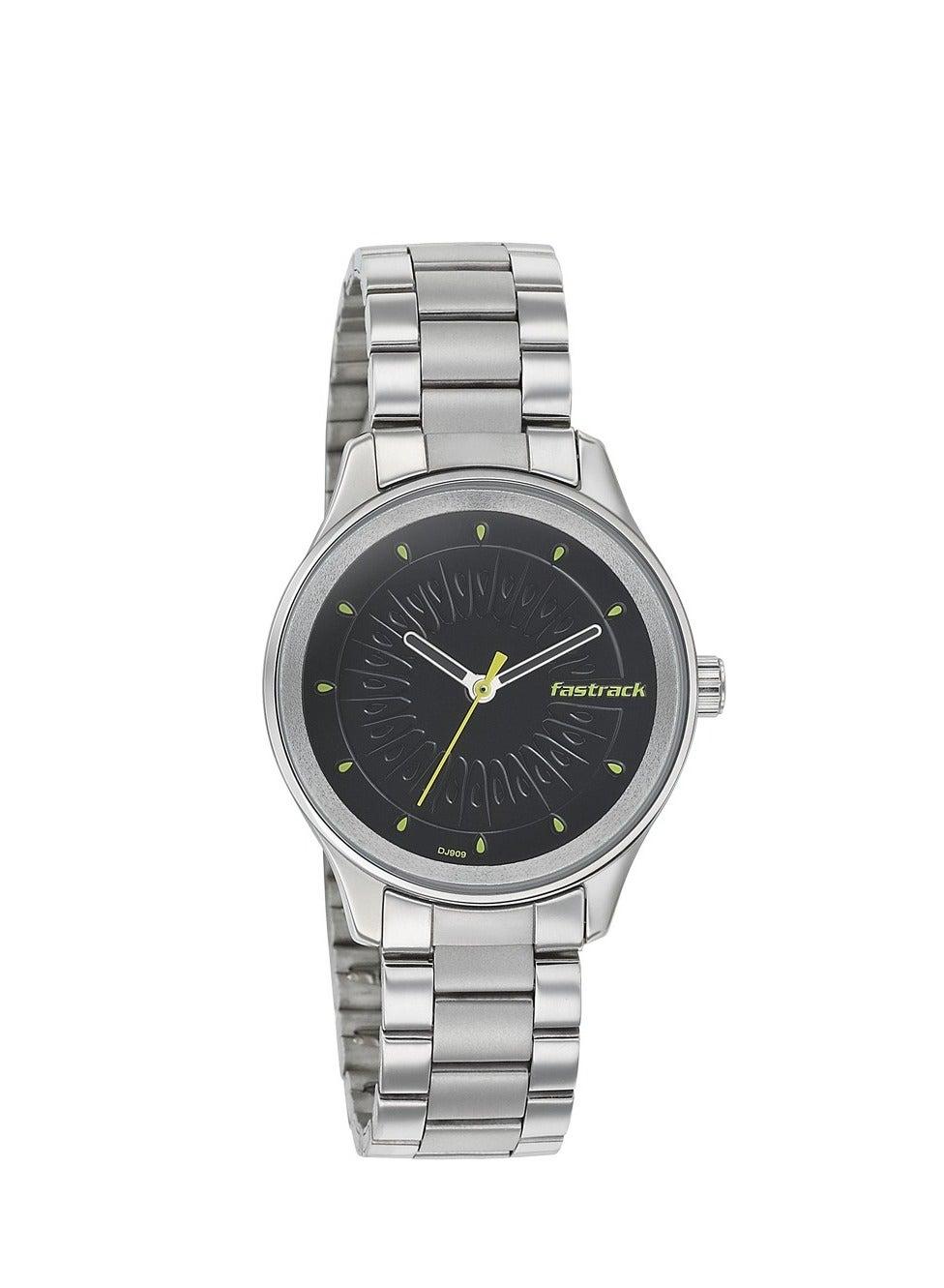 Fastrack Black Dial Stainless Steel Strap Analog Watch - Image 1