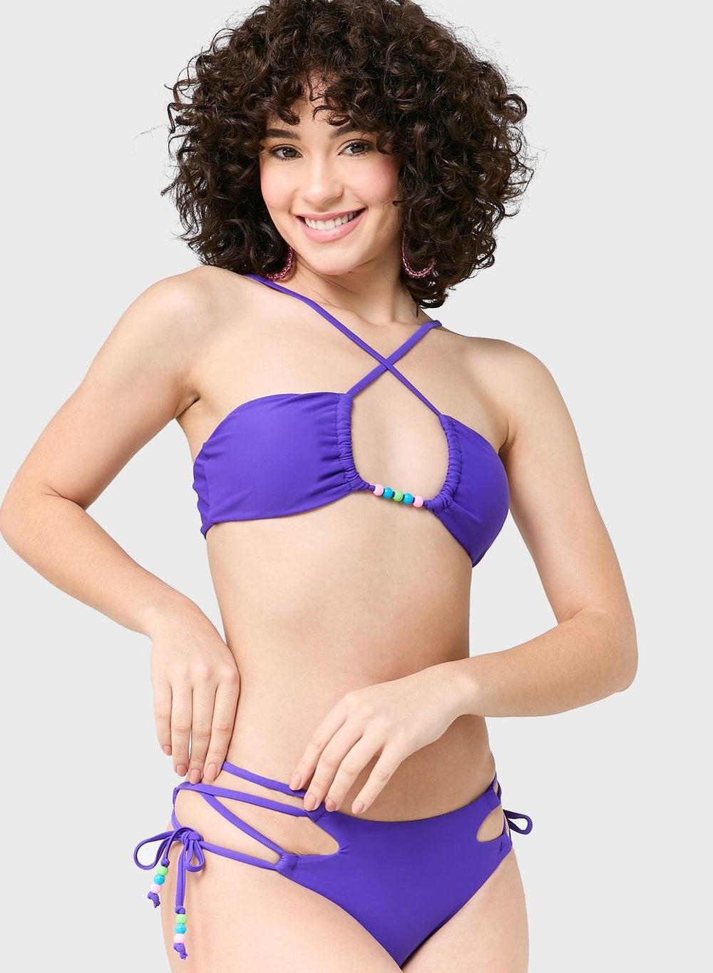 Beaded Halter Neck Bikini Set - Image 1