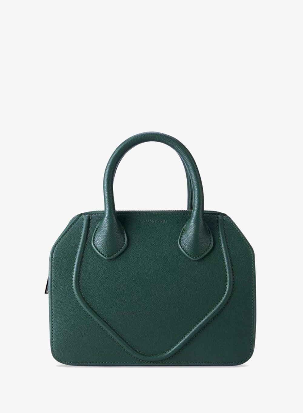 Gemma Green Crossbody Bag with Silver Hardware - Image 1